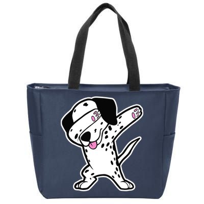 Dalmatian Dabbing Design Funny Dalmation Dab Dog Dance Zip Tote Bag