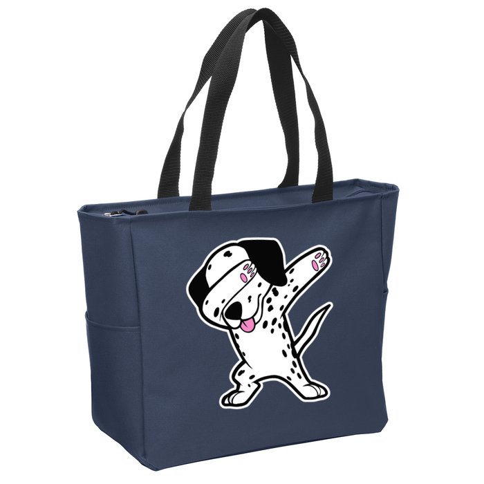 Dalmatian Dabbing Design Funny Dalmation Dab Dog Dance Zip Tote Bag