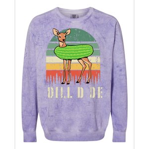 Dill Doe Deer Sunset Pickle Animal Funny Adult Humor Forest Colorblast Crewneck Sweatshirt