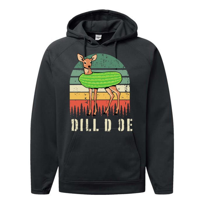 Dill Doe Deer Sunset Pickle Animal Funny Adult Humor Forest Performance Fleece Hoodie