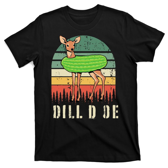 Dill Doe Deer Sunset Pickle Animal Funny Adult Humor Forest T-Shirt