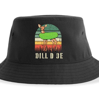 Dill Doe Deer Sunset Pickle Animal Funny Adult Humor Forest Sustainable Bucket Hat