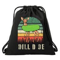 Dill Doe Deer Sunset Pickle Animal Funny Adult Humor Forest Drawstring Bag