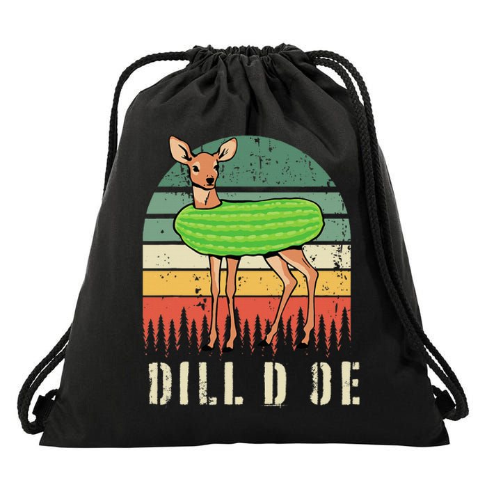 Dill Doe Deer Sunset Pickle Animal Funny Adult Humor Forest Drawstring Bag