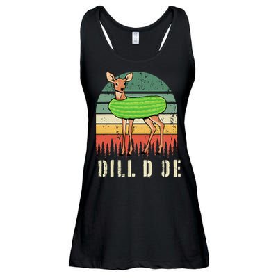 Dill Doe Deer Sunset Pickle Animal Funny Adult Humor Forest Ladies Essential Flowy Tank