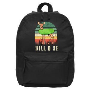 Dill Doe Deer Sunset Pickle Animal Funny Adult Humor Forest 16 in Basic Backpack