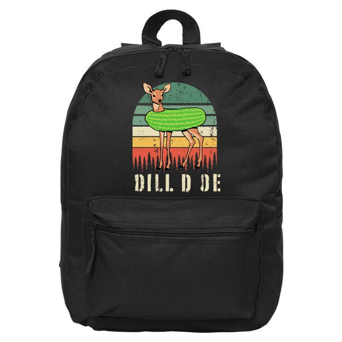 Dill Doe Deer Sunset Pickle Animal Funny Adult Humor Forest 16 in Basic Backpack