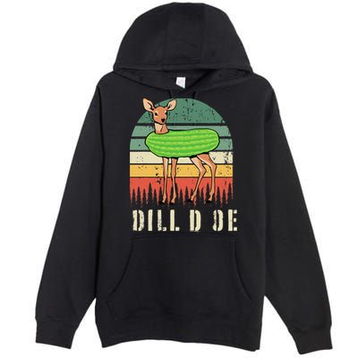 Dill Doe Deer Sunset Pickle Animal Funny Adult Humor Forest Premium Pullover Hoodie
