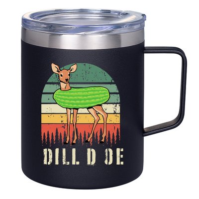 Dill Doe Deer Sunset Pickle Animal Funny Adult Humor Forest 12oz Stainless Steel Coffee Mug