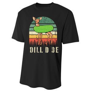 Dill Doe Deer Sunset Pickle Animal Funny Adult Humor Forest Performance Sprint T-Shirt