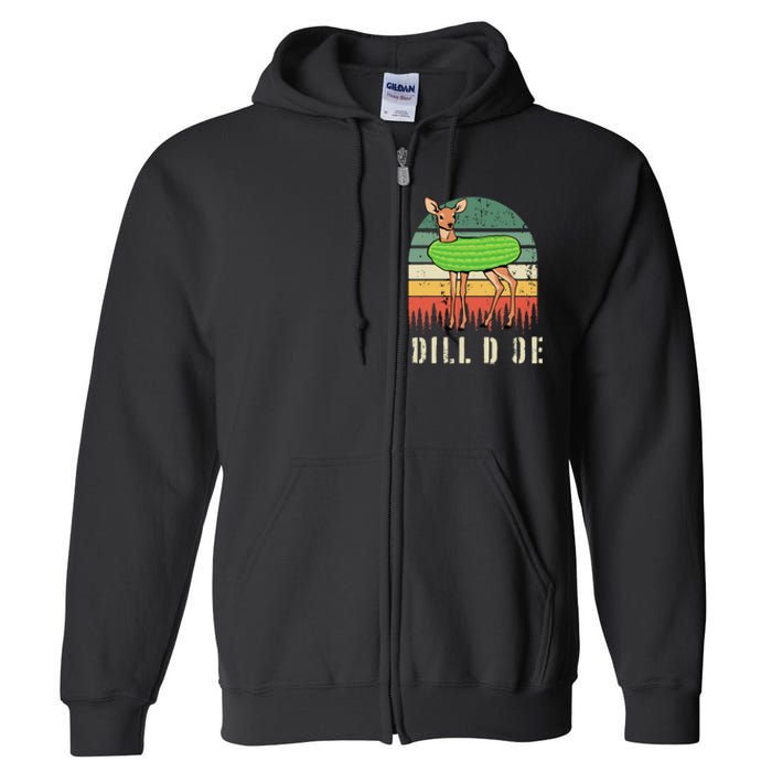 Dill Doe Deer Sunset Pickle Animal Funny Adult Humor Forest Full Zip Hoodie