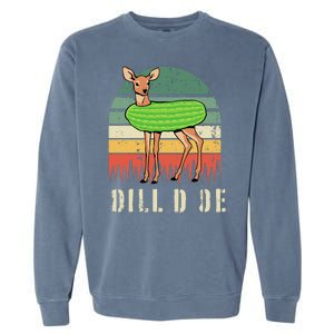 Dill Doe Deer Sunset Pickle Animal Funny Adult Humor Forest Garment-Dyed Sweatshirt