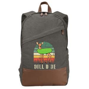 Dill Doe Deer Sunset Pickle Animal Funny Adult Humor Forest Cotton Canvas Backpack