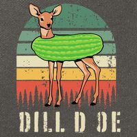 Dill Doe Deer Sunset Pickle Animal Funny Adult Humor Forest Cotton Canvas Backpack