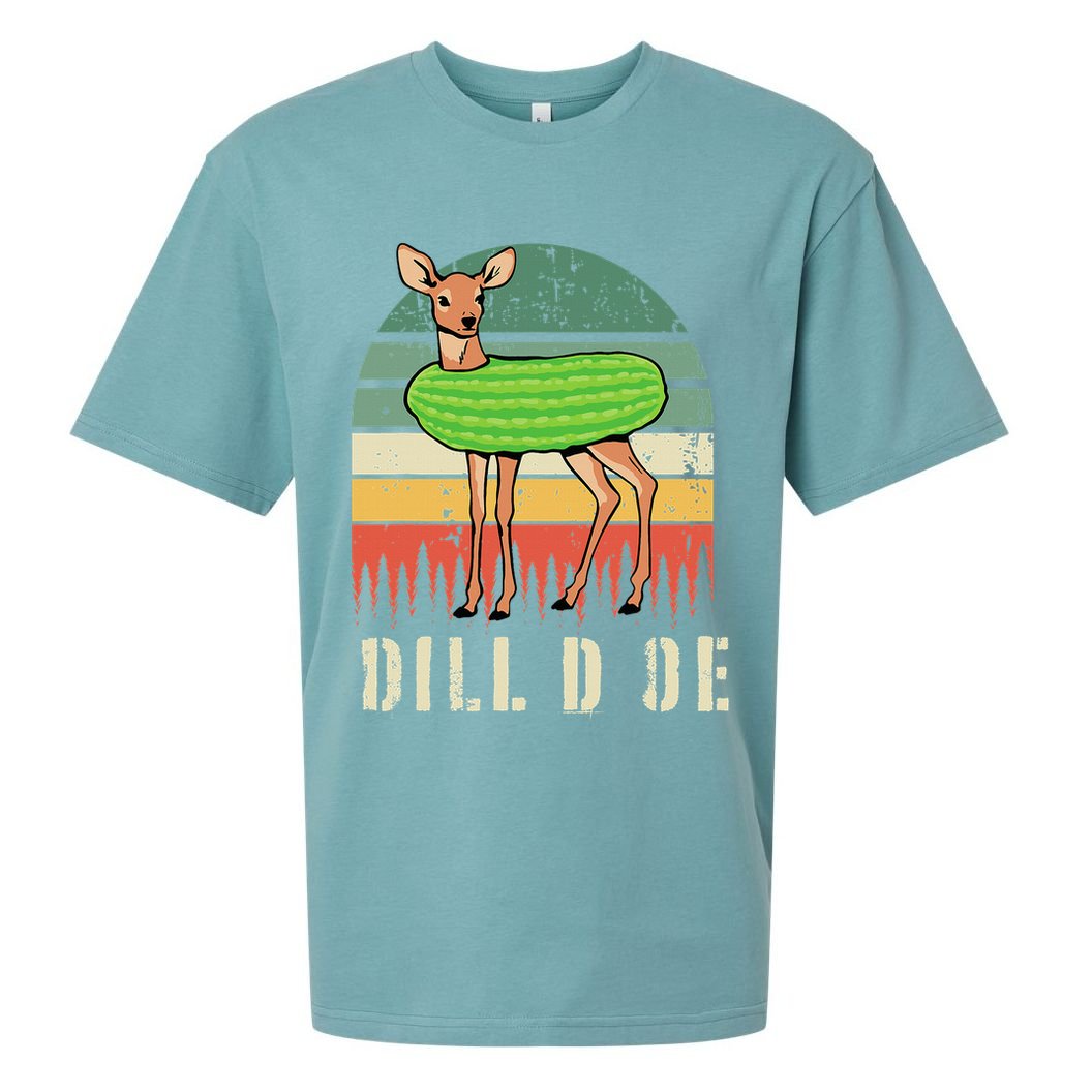 Dill Doe Deer Sunset Pickle Animal Funny Adult Humor Forest Sueded Cloud Jersey T-Shirt