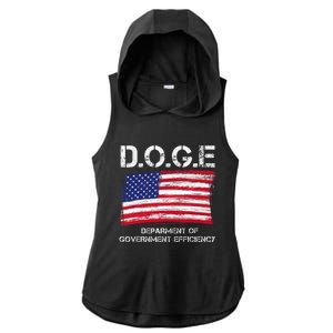 D.O.G.E Doge Department Of Government Efficiency Ladies PosiCharge Tri-Blend Wicking Draft Hoodie Tank