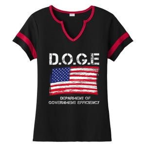 D.O.G.E Doge Department Of Government Efficiency Ladies Halftime Notch Neck Tee