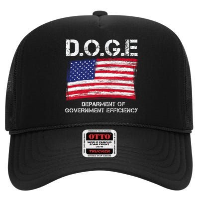 D.O.G.E Doge Department Of Government Efficiency High Crown Mesh Back Trucker Hat