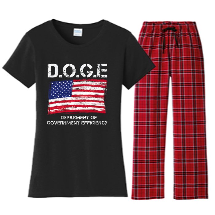 D.O.G.E Doge Department Of Government Efficiency Women's Flannel Pajama Set