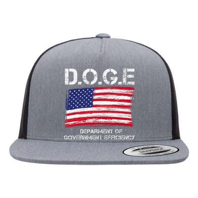 D.O.G.E Doge Department Of Government Efficiency Flat Bill Trucker Hat