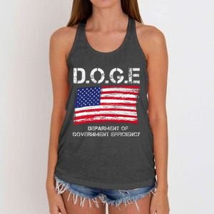 D.O.G.E Doge Department Of Government Efficiency Women's Knotted Racerback Tank