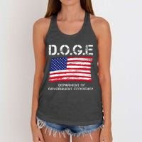 D.O.G.E Doge Department Of Government Efficiency Women's Knotted Racerback Tank