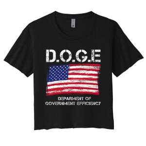 D.O.G.E Doge Department Of Government Efficiency Women's Crop Top Tee