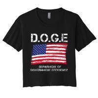 D.O.G.E Doge Department Of Government Efficiency Women's Crop Top Tee