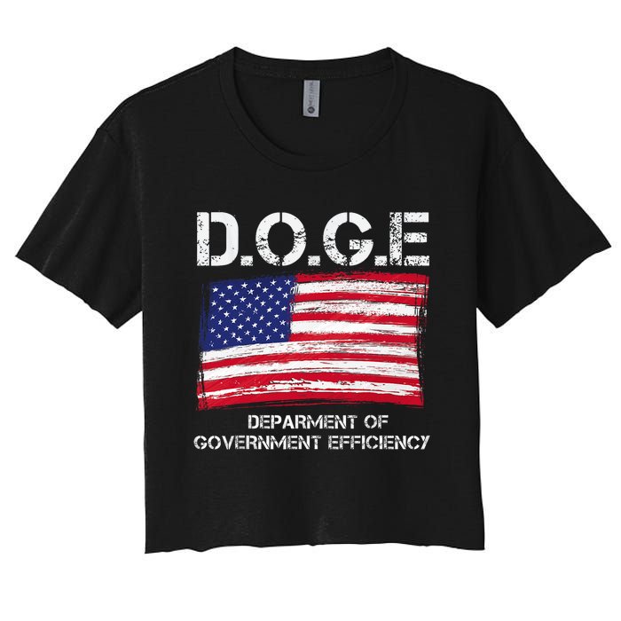 D.O.G.E Doge Department Of Government Efficiency Women's Crop Top Tee