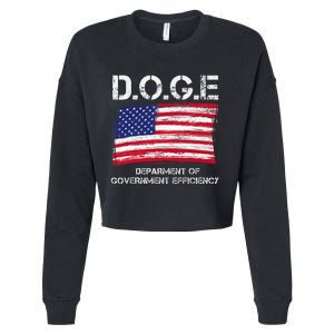 D.O.G.E Doge Department Of Government Efficiency Cropped Pullover Crew