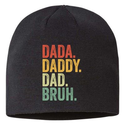 Dada Daddy Dad Bruh Fathers Day Vintage Funny Father Sustainable Beanie