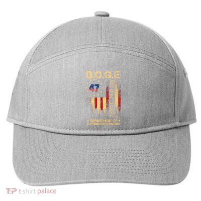 Doge D.O.G.E Department Of Government Efficiency 7-Panel Snapback Hat