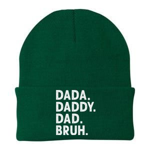 Dada Daddy Dad Bruh Funny Fathers Day Gift Knit Cap Winter Beanie