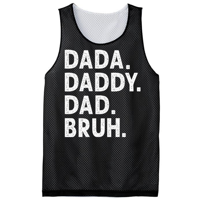 Dada Daddy Dad Bruh Funny Fathers Day Gift Mesh Reversible Basketball Jersey Tank