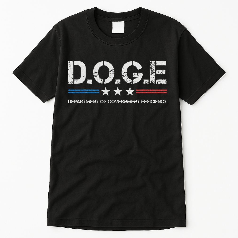 Doge D.O.G.E. Department Of Government Efficiency Tall T-Shirt