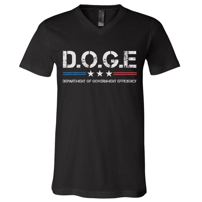 Doge D.O.G.E. Department Of Government Efficiency V-Neck T-Shirt