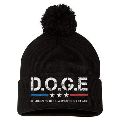 Doge D.O.G.E. Department Of Government Efficiency Pom Pom 12in Knit Beanie