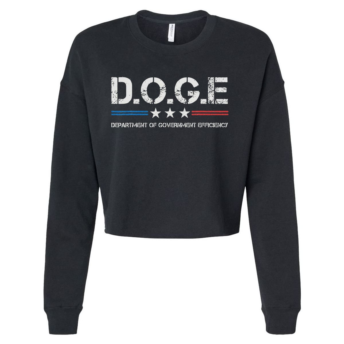 Doge D.O.G.E. Department Of Government Efficiency Cropped Pullover Crew