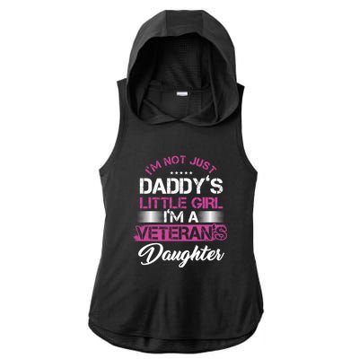 Daddy Dad Daughter Veterans Veteran Father Gift Ladies PosiCharge Tri-Blend Wicking Draft Hoodie Tank