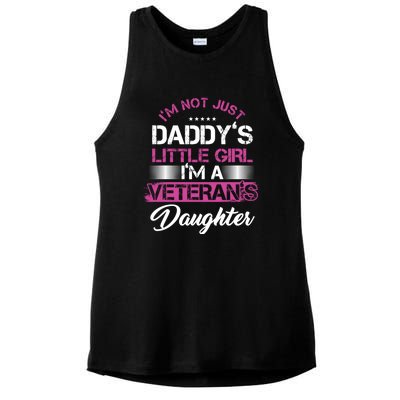 Daddy Dad Daughter Veterans Veteran Father Gift Ladies PosiCharge Tri-Blend Wicking Tank