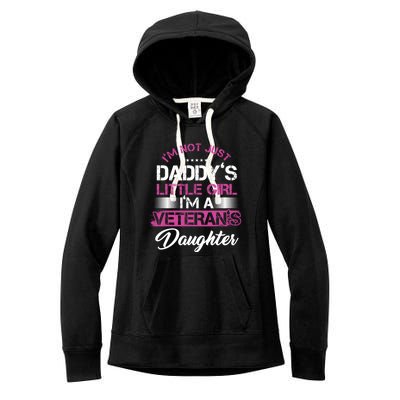 Daddy Dad Daughter Veterans Veteran Father Gift Women's Fleece Hoodie