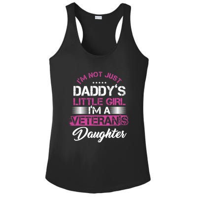 Daddy Dad Daughter Veterans Veteran Father Gift Ladies PosiCharge Competitor Racerback Tank