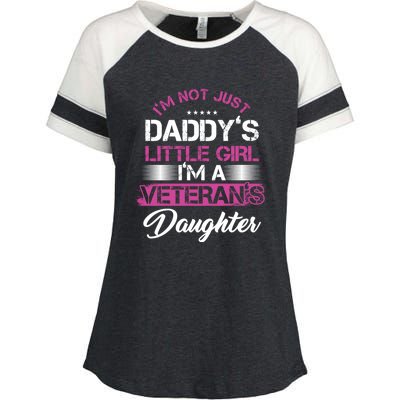 Daddy Dad Daughter Veterans Veteran Father Gift Enza Ladies Jersey Colorblock Tee