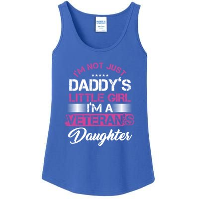 Daddy Dad Daughter Veterans Veteran Father Gift Ladies Essential Tank