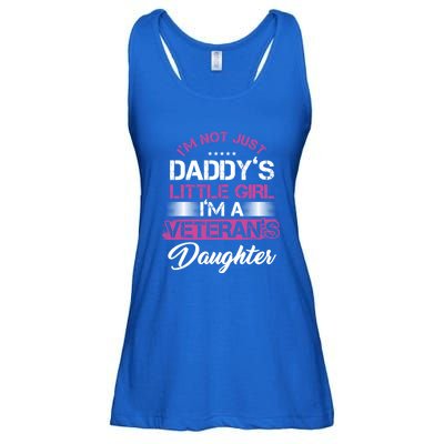 Daddy Dad Daughter Veterans Veteran Father Gift Ladies Essential Flowy Tank