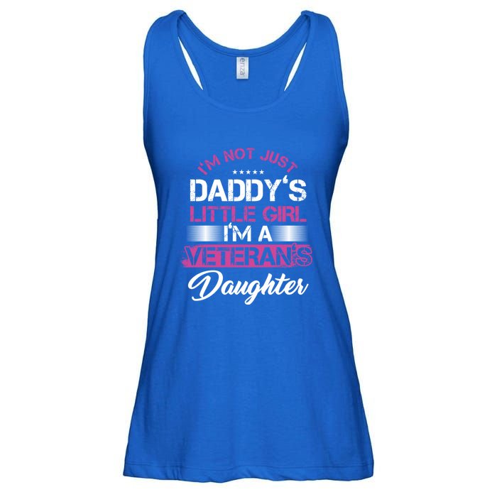 Daddy Dad Daughter Veterans Veteran Father Gift Ladies Essential Flowy Tank