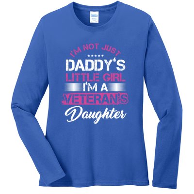 Daddy Dad Daughter Veterans Veteran Father Gift Ladies Long Sleeve Shirt