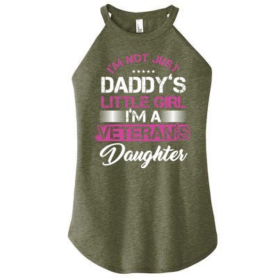 Daddy Dad Daughter Veterans Veteran Father Gift Women's Perfect Tri Rocker Tank