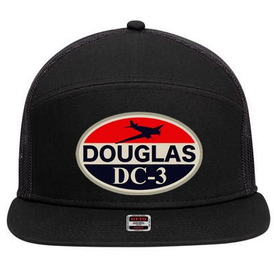 Douglas Dc3 Dakota 7 Panel Mesh Trucker Snapback Hat