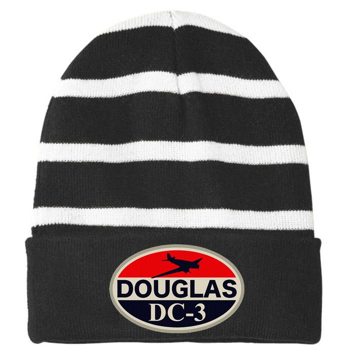 Douglas Dc3 Dakota Striped Beanie with Solid Band